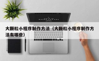 丰城大颗粒小程序制作方法（大颗粒小程序制作方法有哪些）